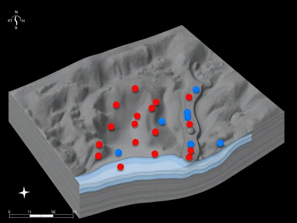 Cormit monitoring illustration showing connected well sites across an aquifer